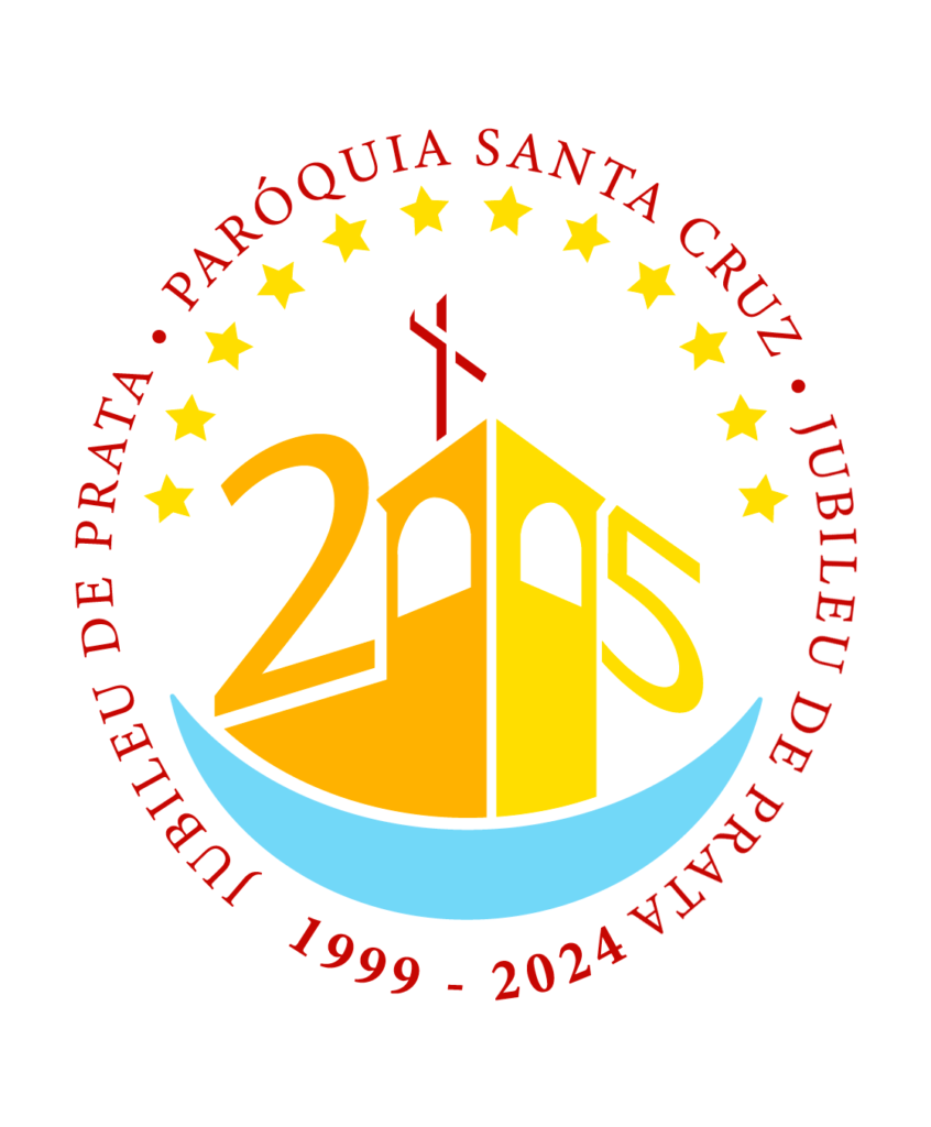 Logotipo comemorativo do Jubileu de 25 anos da Paróquia Santa Cruz